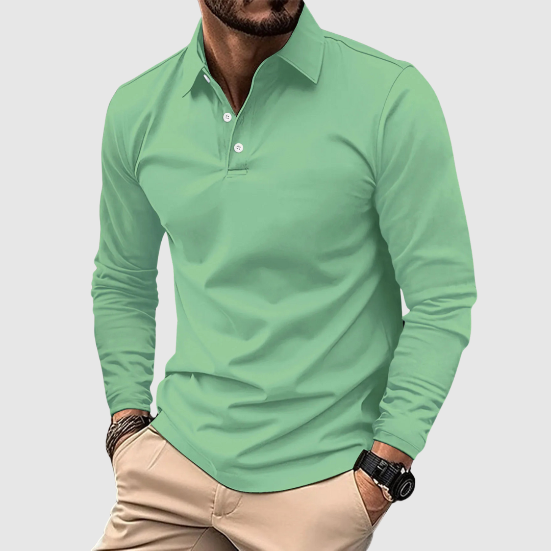 Leo | Breathable Long-Sleeve Polo