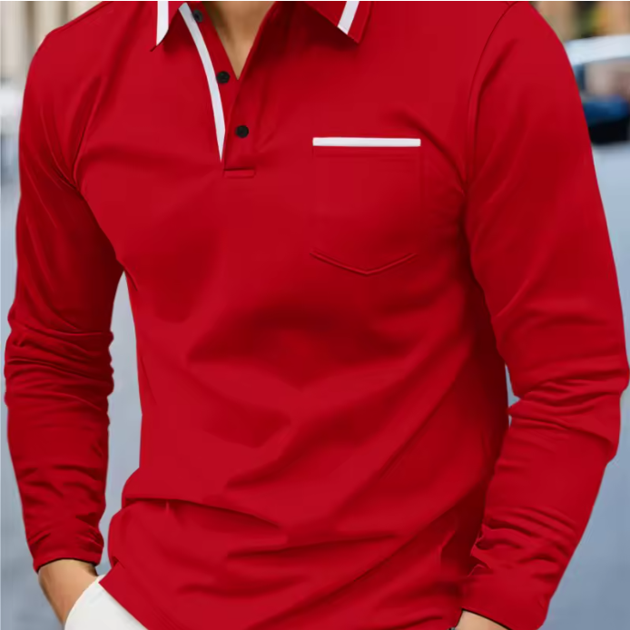 David Long-sleeved polo shirt