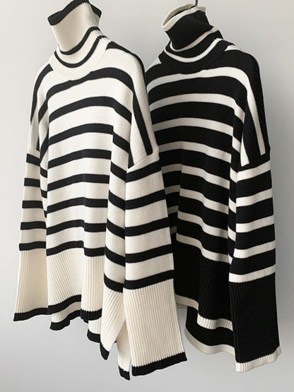 Sandra Women's Striped Turtleneck Sweater