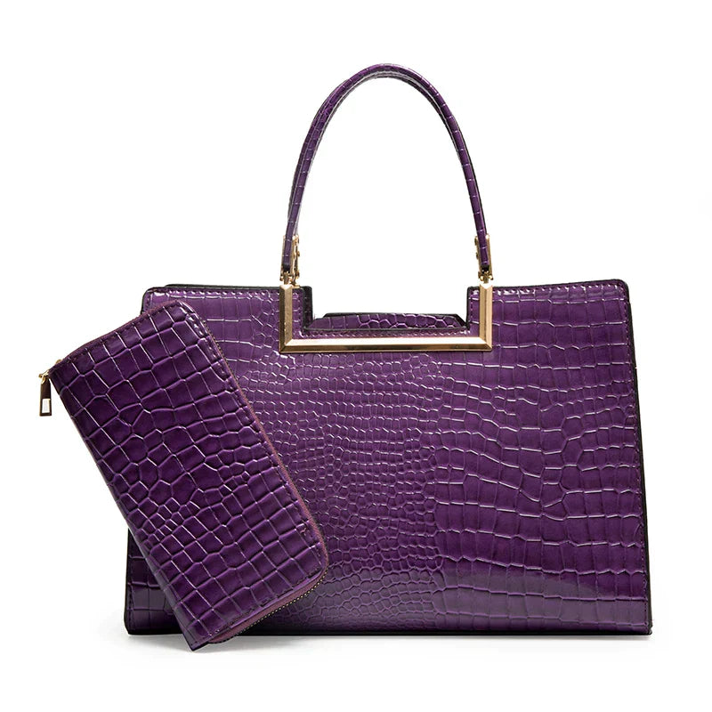 Leather Bag and Wallet Set