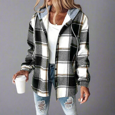Jemima | Plaid Button-Up Jacket