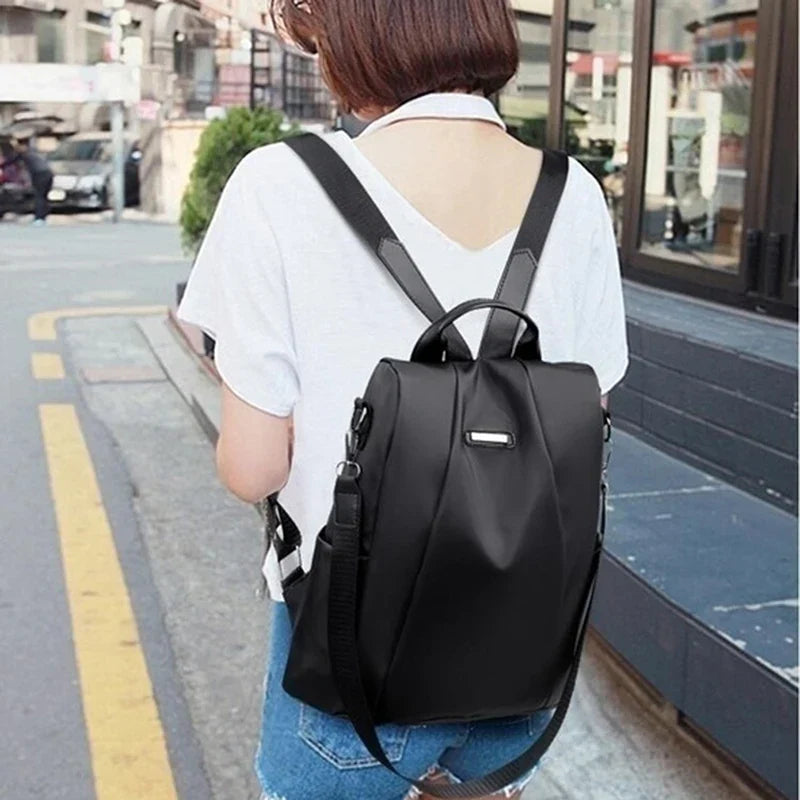Elegant multifunctional backpack for women with detachable strap