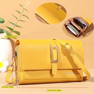 Elegant crossbody shoulder bag for women - Stylish mobile phone and card holder