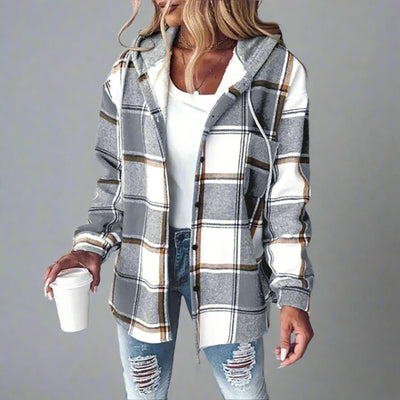 Jemima | Plaid Button-Up Jacket