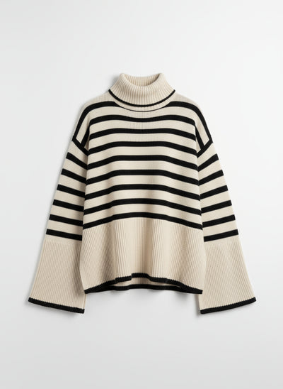 Sandra Women's Striped Turtleneck Sweater