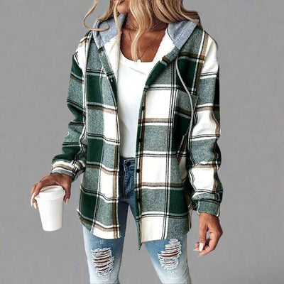 Jemima | Plaid Button-Up Jacket