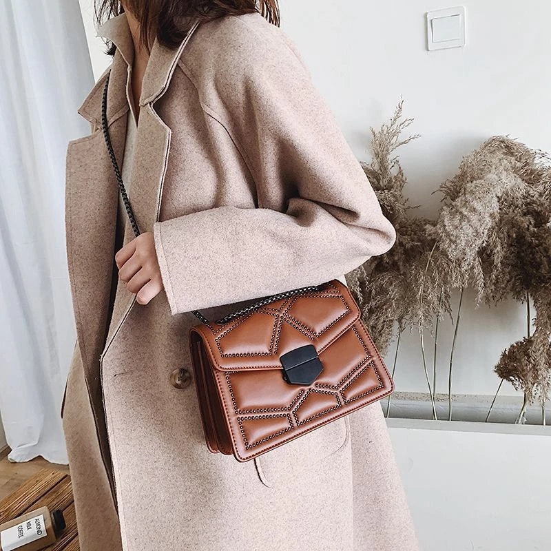 Stylish Crossbody Bag - Fashionable PU Leather