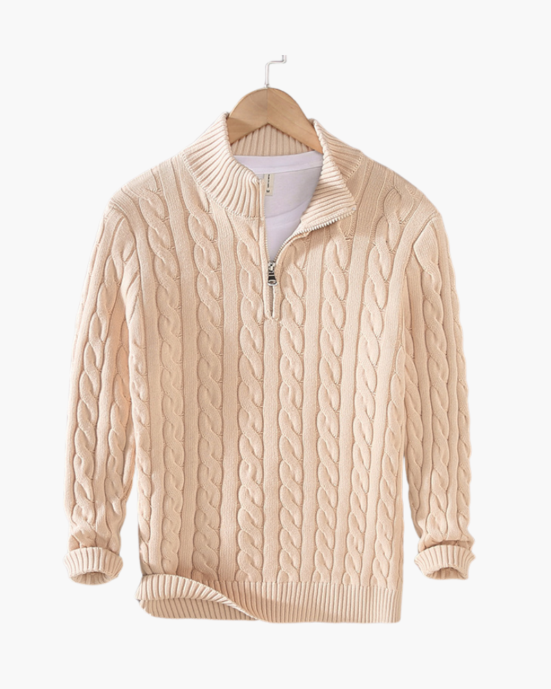 Windhaven Cable knit sweater with zipper