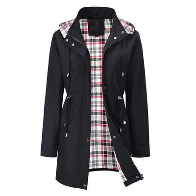 Olivia | Waterproof jacket with checkered lining