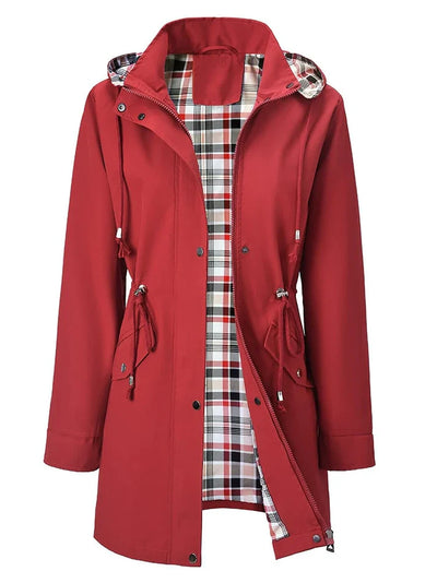Olivia | Waterproof jacket with checkered lining