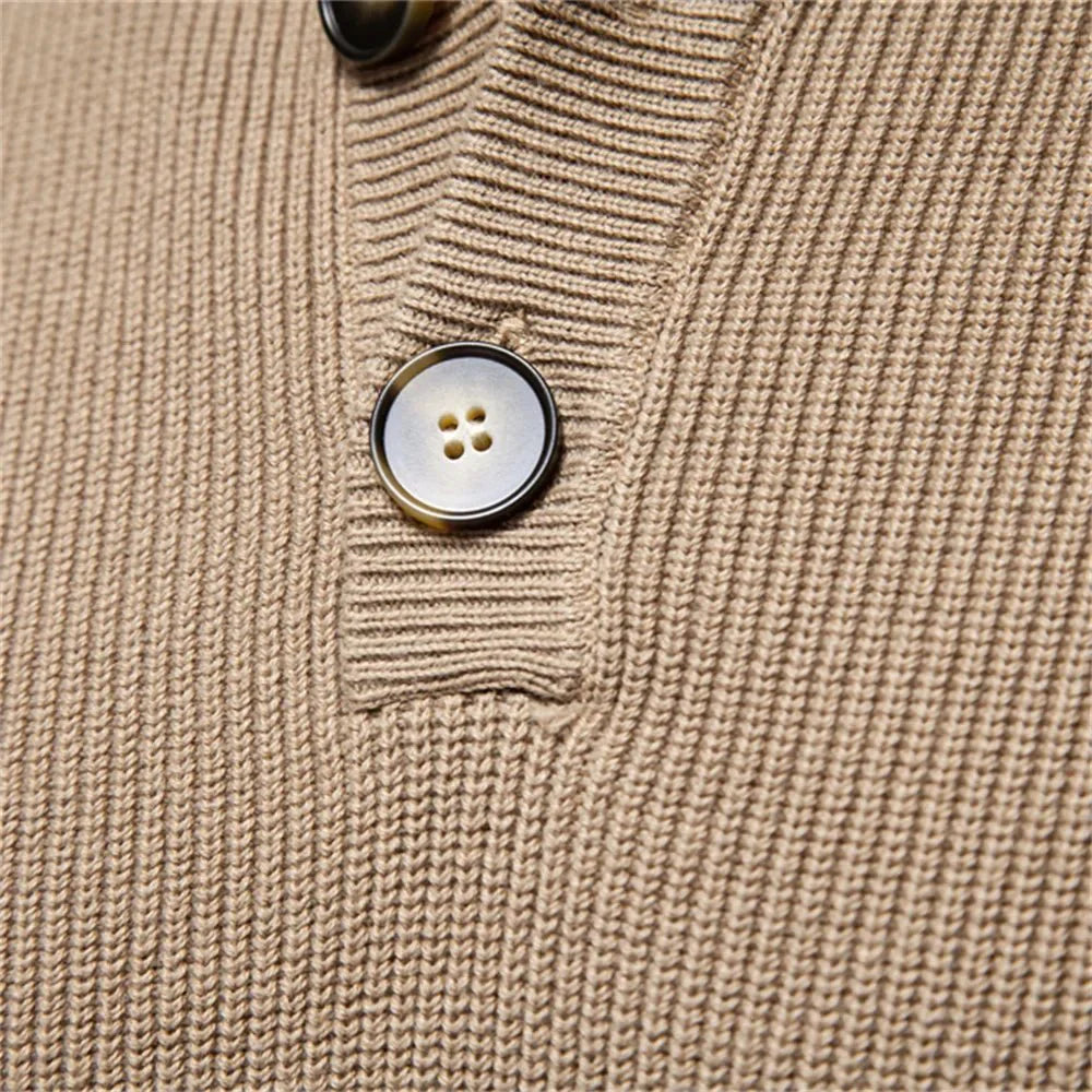 Michael | Men’s Sweater with Button Detail
