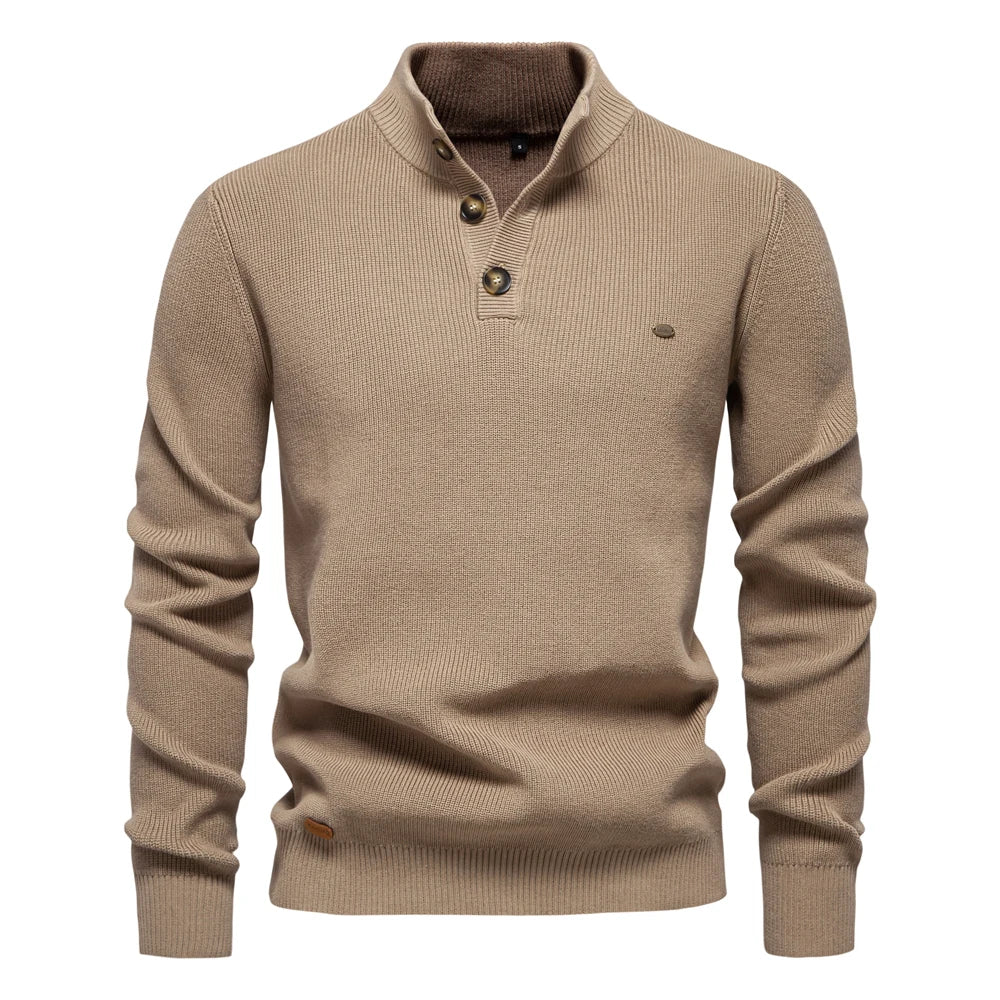 Michael | Men’s Sweater with Button Detail