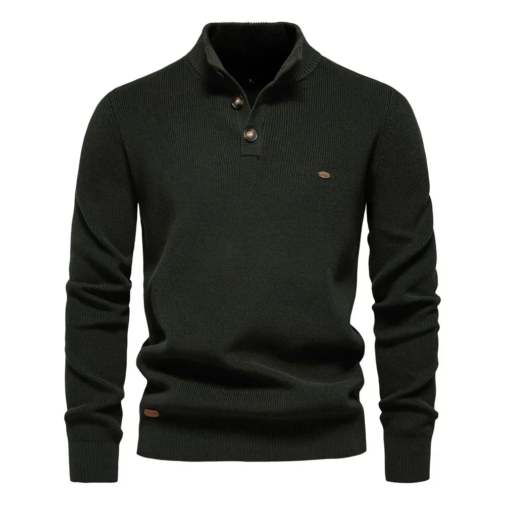 Michael | Men’s Sweater with Button Detail